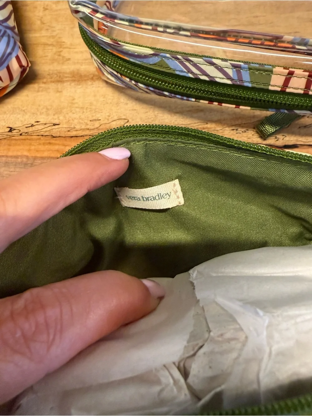 Vera Bradley clear cosmetic